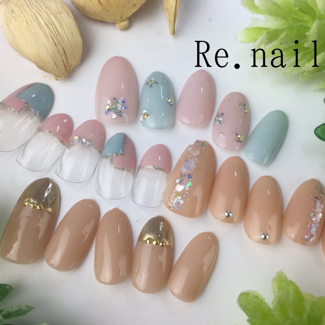 春 オールシーズン 入学式 ハンド ネイルチップ Re Nail リーネイル 天神店 博多店のネイルデザイン No ネイルブック