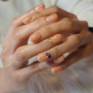 キャメル色のネイルデザイン ネイルブック