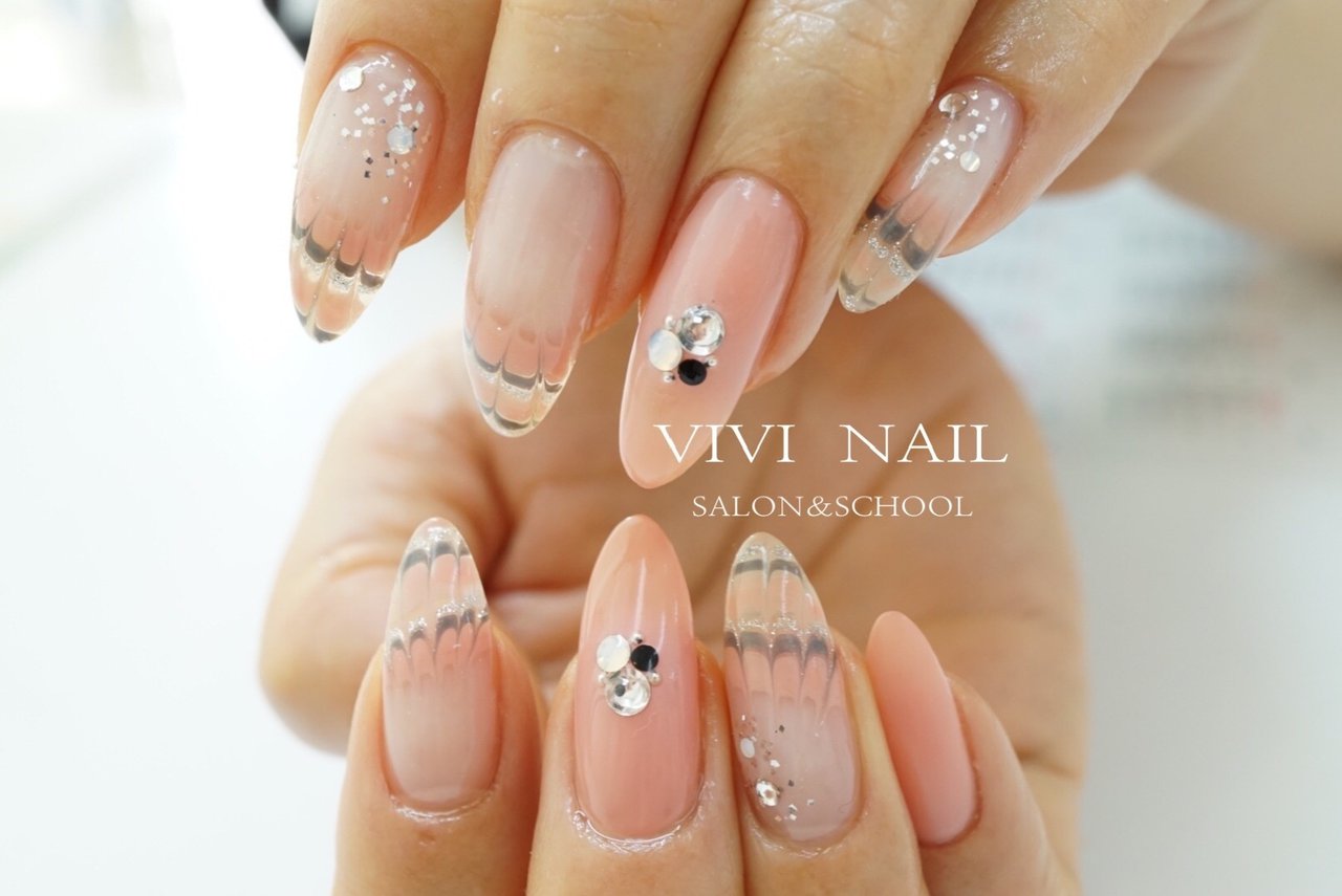春 オフィス デート 女子会 ハンド Vivi Nail Eyelashのネイルデザイン No ネイルブック