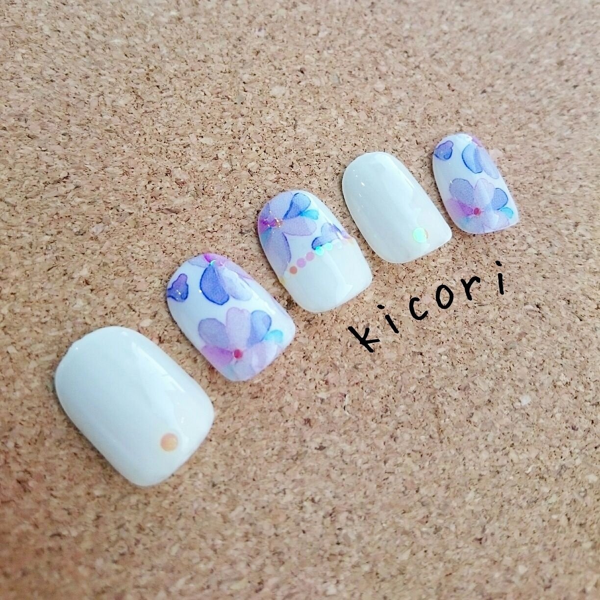 春 夏 梅雨 オフィス ハンド Nail Atelier Kicoriのネイルデザイン No ネイルブック