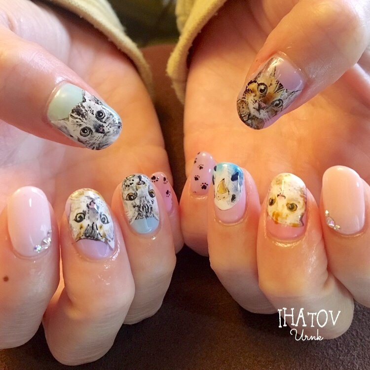 春 オールシーズン ハンド ワンカラー アニマル柄 Ihatov Nailarts のネイルデザイン No ネイルブック