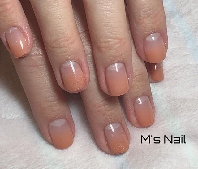 オールシーズン オフィス ハンド グラデーション オレンジ M S Nailのネイルデザイン No ネイルブック