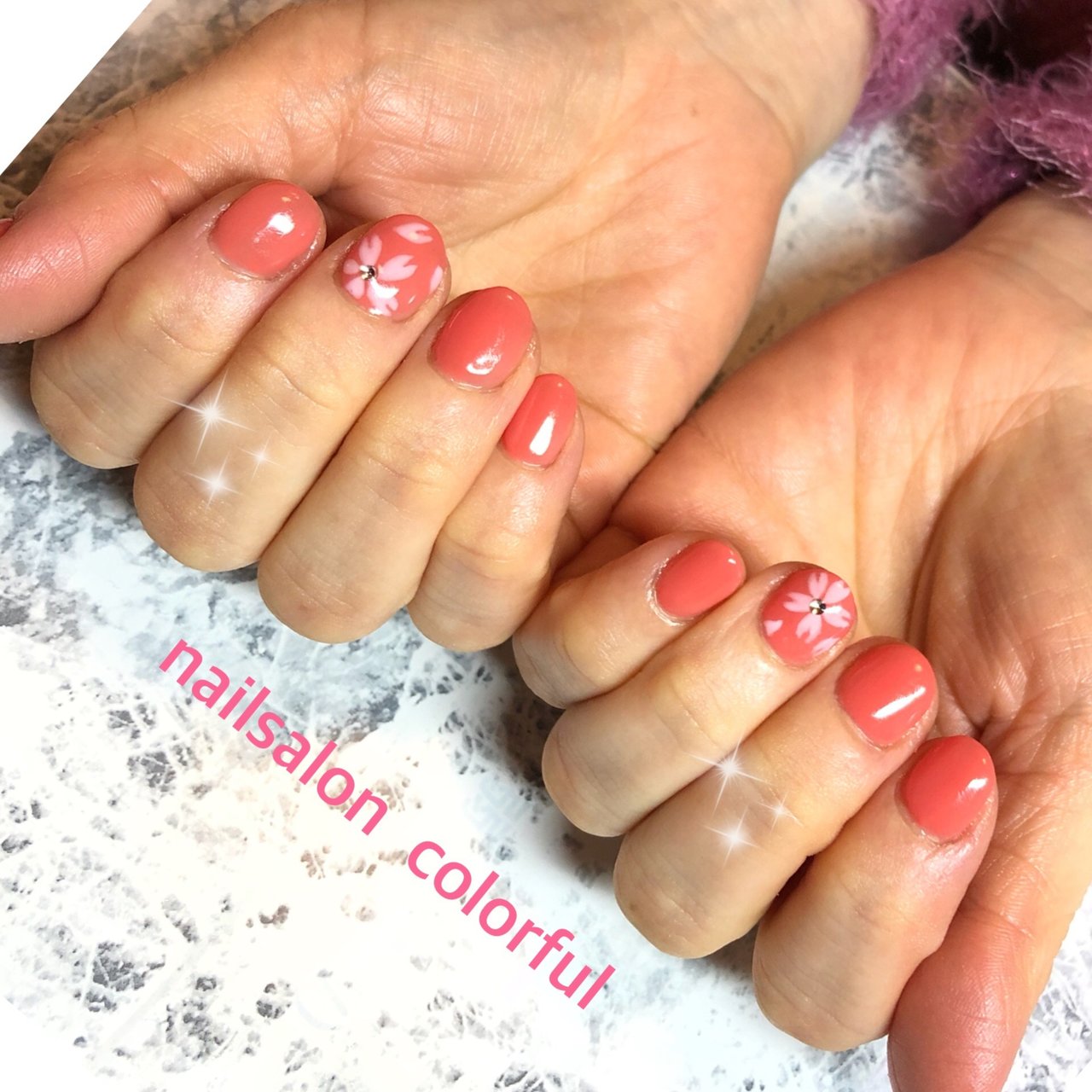 ハンドお客様 修学院nailsalon Colorfulのネイルデザインno4058082