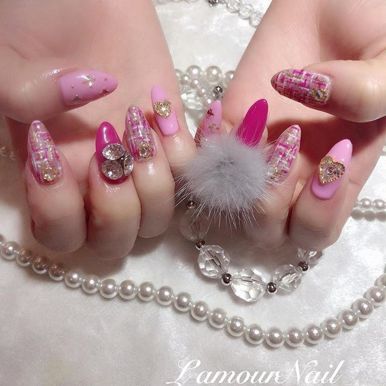 春 入学式 パーティー デート ハンド L Amour Nailのネイルデザイン No ネイルブック