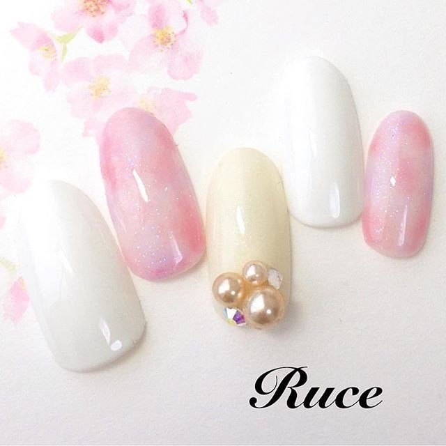 春 夏 卒業式 入学式 ハンド Ruce ルーシェ 仲町台のネイルデザイン No ネイルブック
