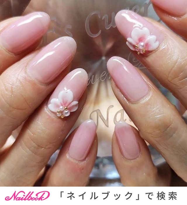 春/入学式/ハンド/ワンカラー/フラワー - ecn_nailのネイル
