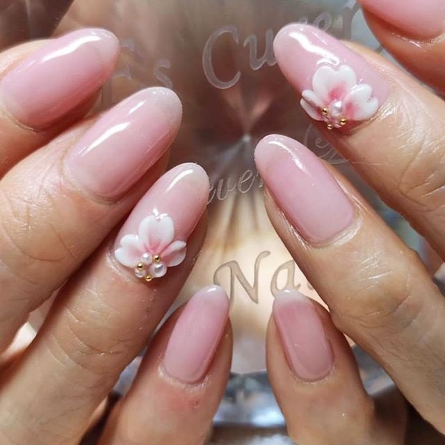 春 卒業式 入学式 ハンド ワンカラー Ecn Nailのネイルデザイン No ネイルブック