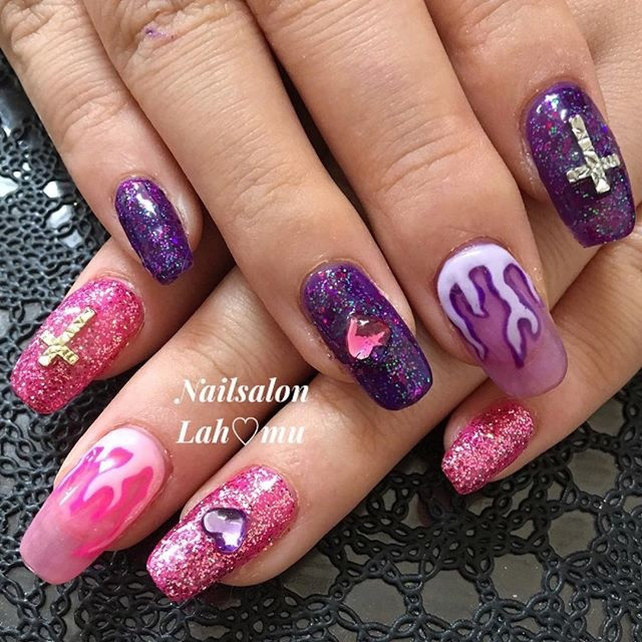 オールシーズン ハンド ラメ ロング ピンク Mipo のネイルデザイン No ネイルブック