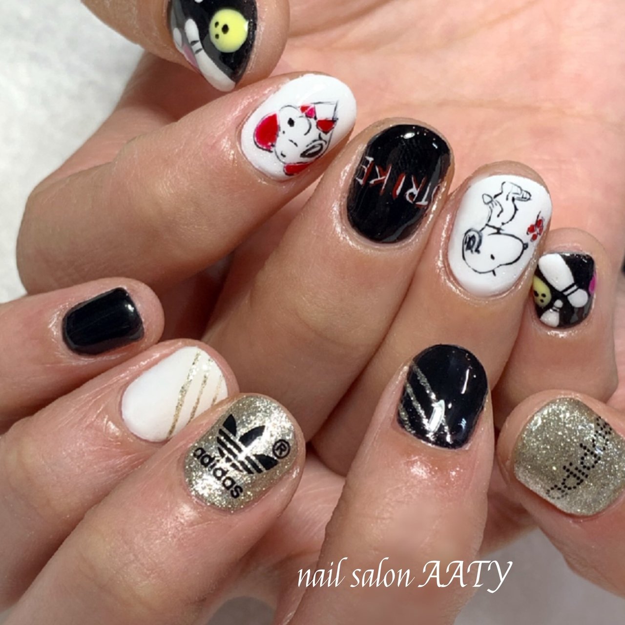 ライブ スポーツ ハンド キャラクター ショート tynailのネイルデザイン No ネイルブック