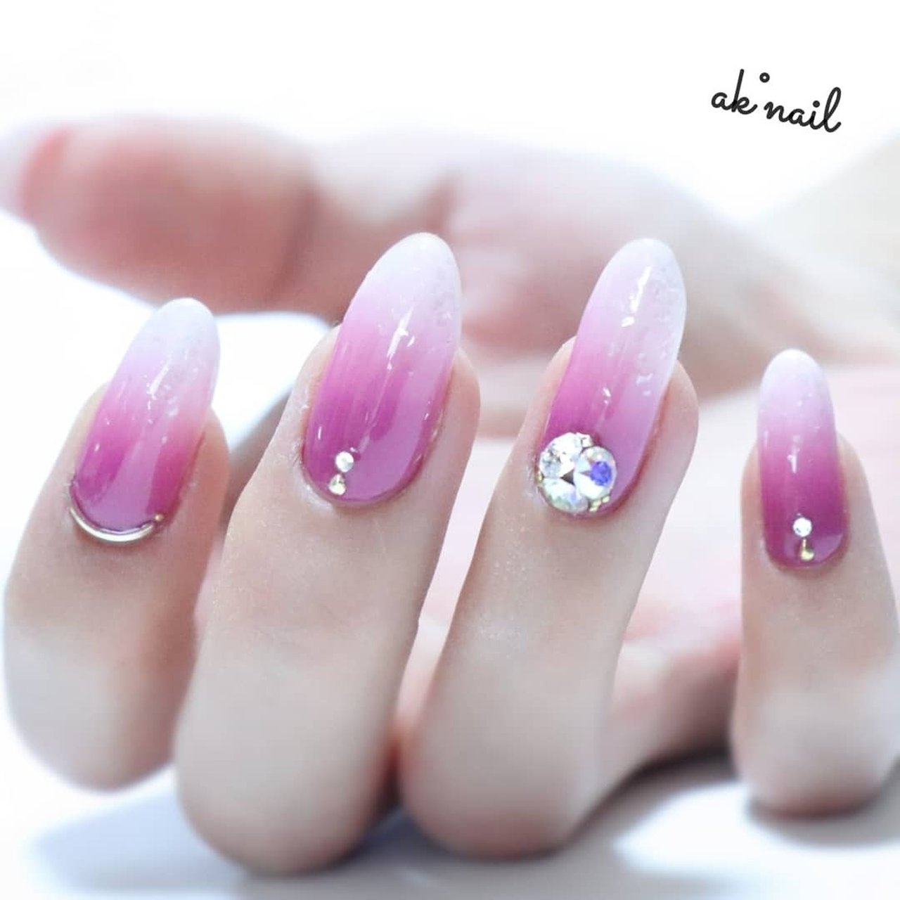 春 入学式 パーティー デート グラデーション Akolea Nail5のネイルデザイン No ネイルブック