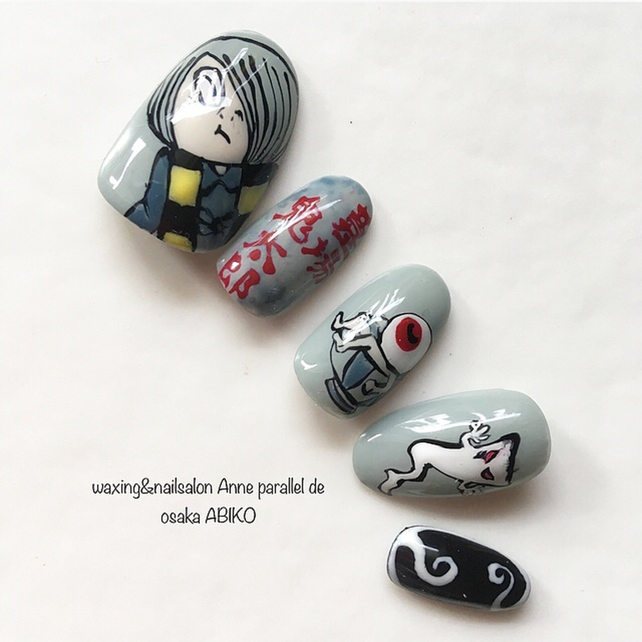 オールシーズン ハンド キャラクター ジェルネイル ネイルチップ 〻midori〻大阪あびこアンパラレルドのネイルデザイン No ネイルブック