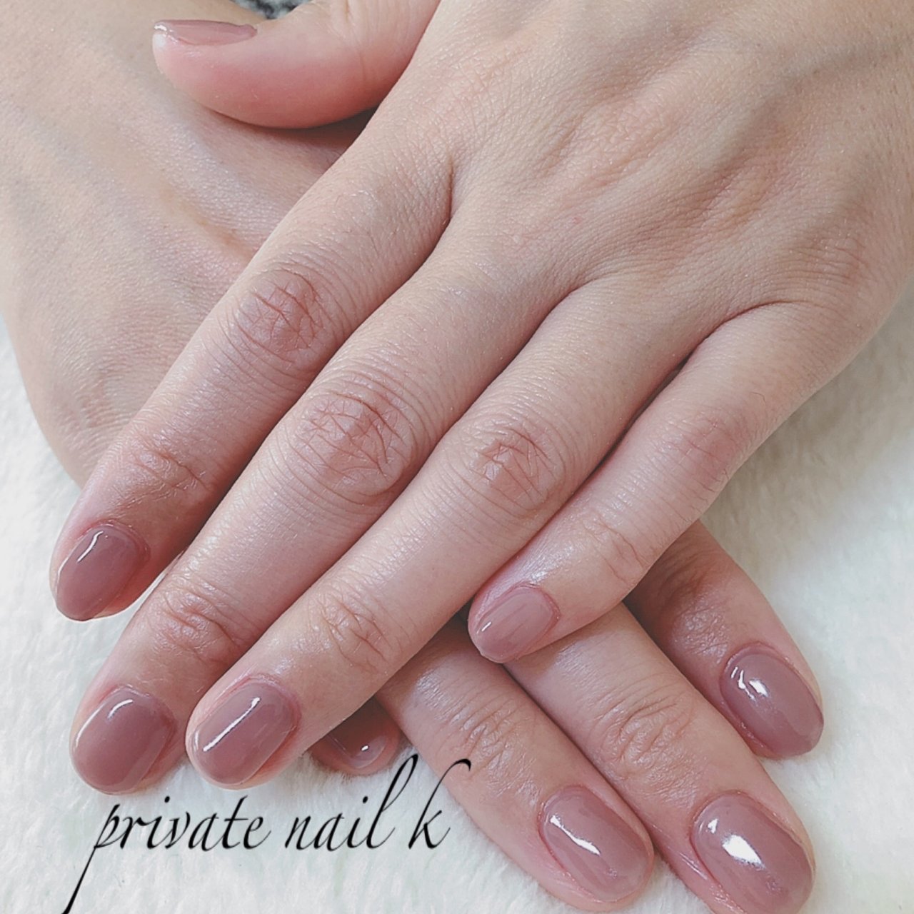 オールシーズンハンドシンプルワンカラーショート Nailkのネイル