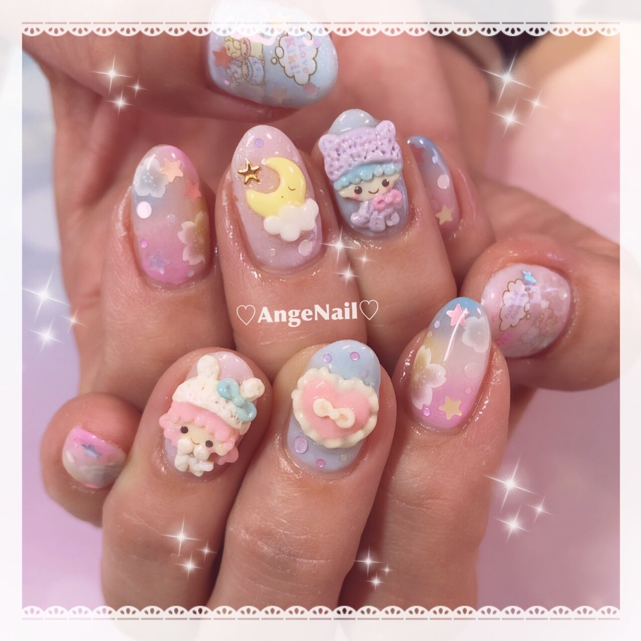 痛ネイル キャラクター パステル Angenailのネイルデザイン No ネイルブック