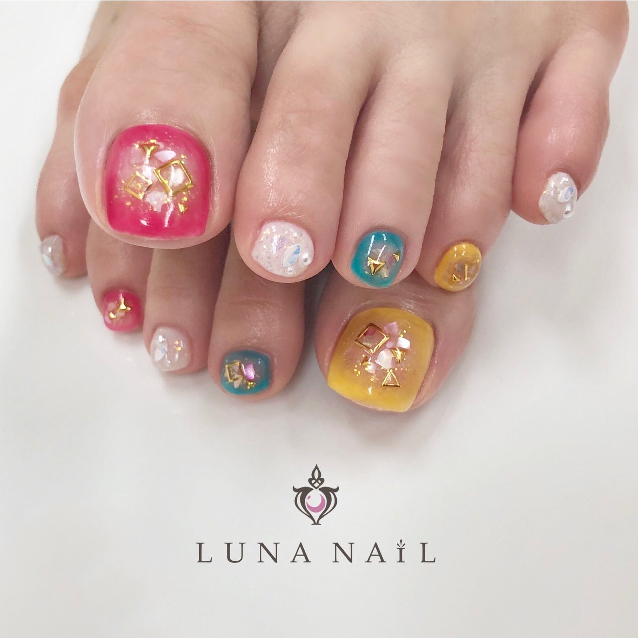 春 夏 海 リゾート フット Luna Nail のネイルデザイン No ネイルブック