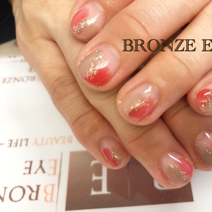 春 ハンド シンプル ショート クリア Bronzeeye1001のネイルデザイン No ネイルブック