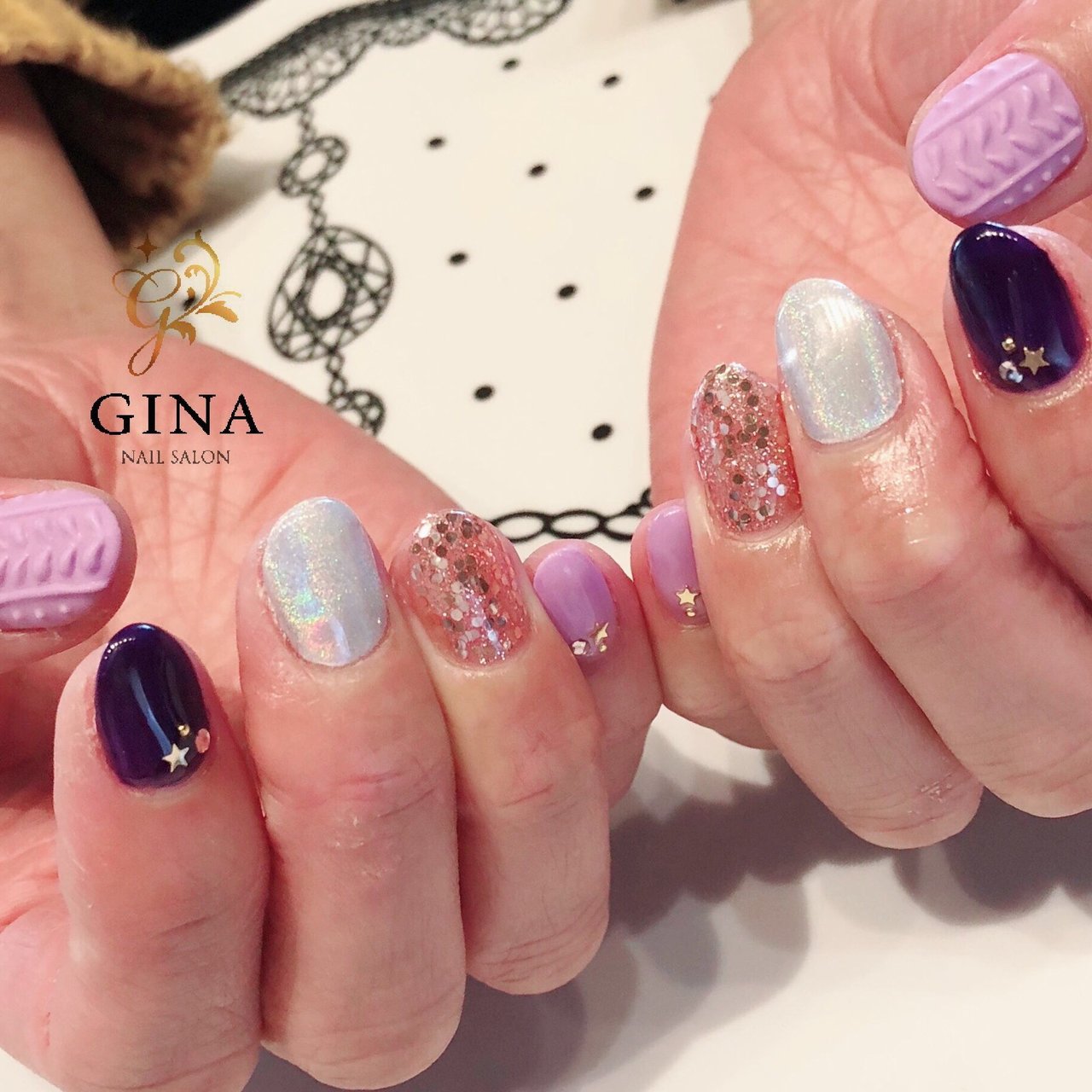 春 冬 入学式 ライブ グラデーション Nailsalon Gina385のネイルデザイン No ネイルブック