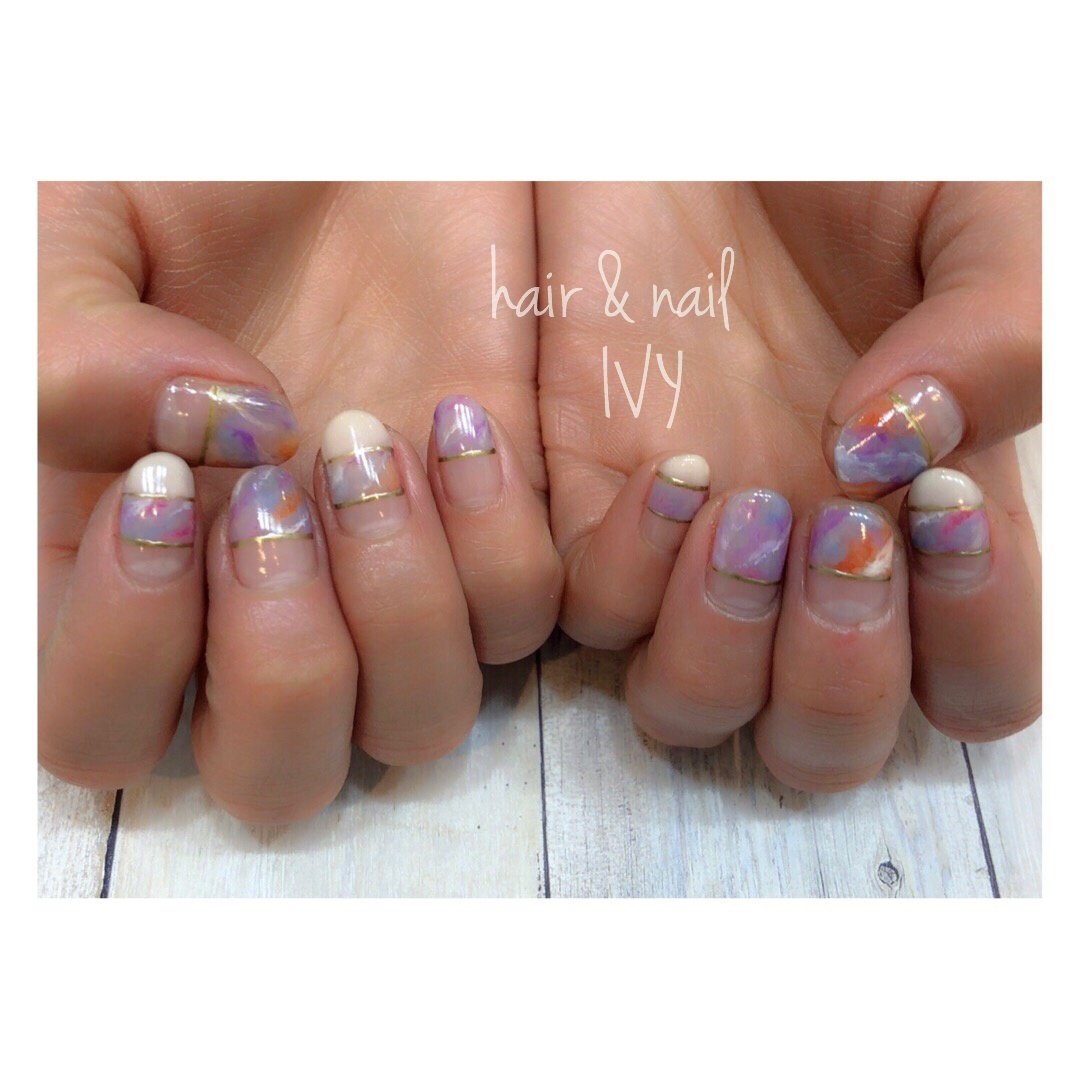 春 夏 オールシーズン オフィス ハンド Ivyのネイルデザイン No ネイルブック