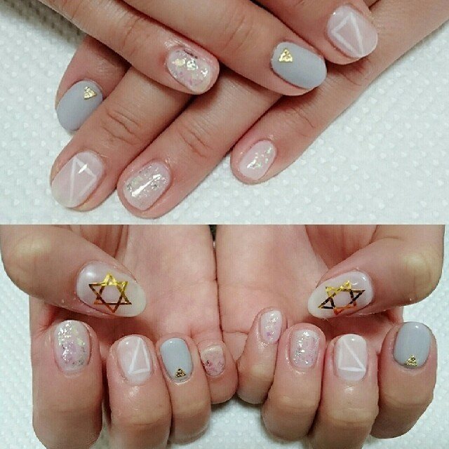 オールシーズン デート ハンド シースルー ミディアム ボっティのネイルデザイン No ネイルブック