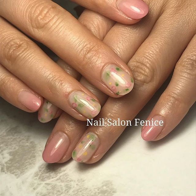 春 オフィス デート 女子会 ハンド Nailfeniceのネイルデザイン No ネイルブック