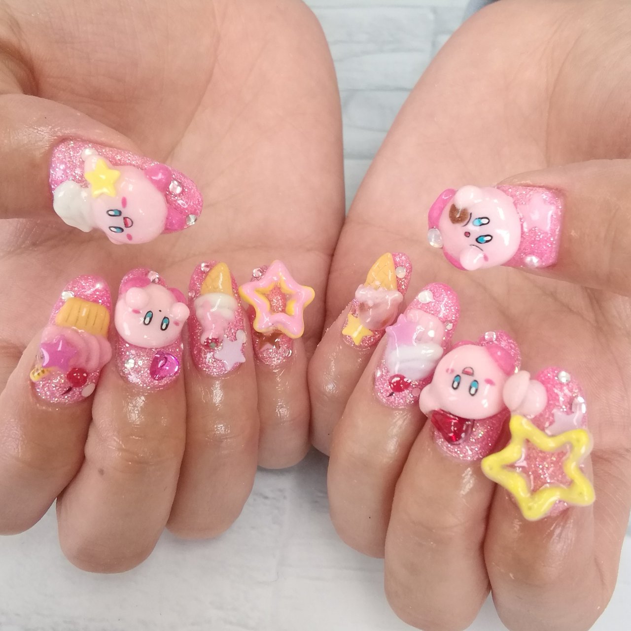 カービィ 3dネイルパーツ 3dパーツ ネイルパーツ