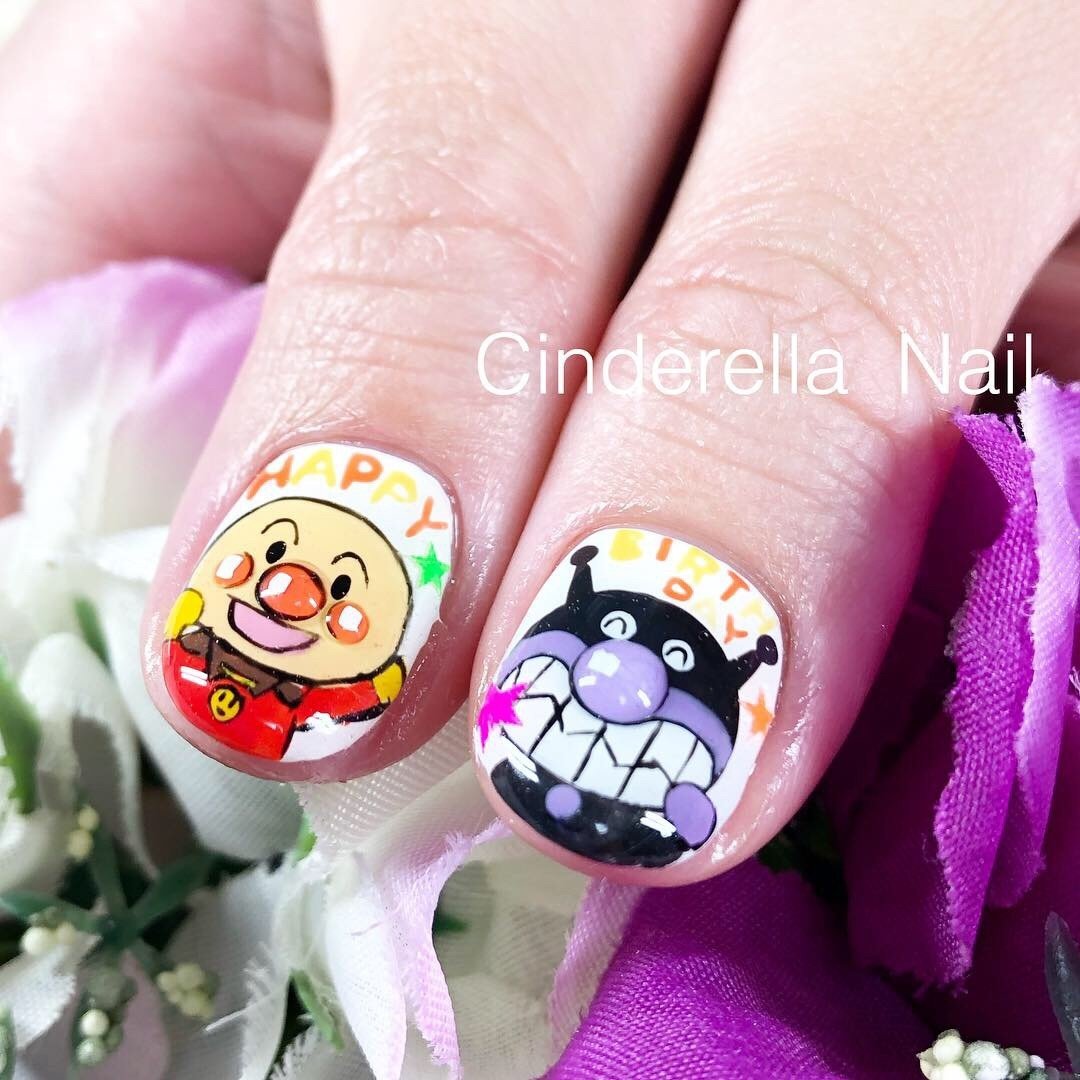 オールシーズン キャラクター パステル カラフル Cinderellanailのネイルデザイン No ネイルブック