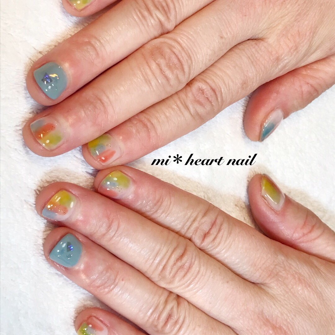 春 夏 ハンド シンプル ショート Mi Heart Nailのネイルデザイン No 4094093 ネイルブック