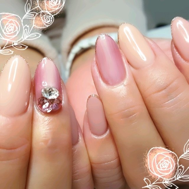 オールシーズン ハンド シンプル ラメ ワンカラー スターのネイルデザイン No ネイルブック