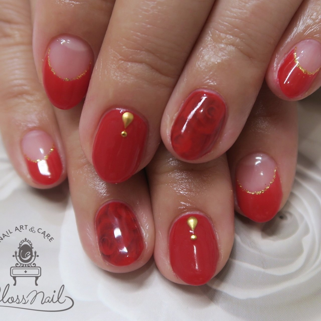 冬 オールシーズン クリスマス ブライダル ハンド Glossnail Manaのネイルデザイン No ネイルブック