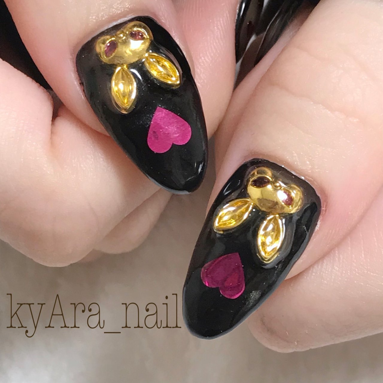 ハンド ハート シースルー デコ フルーツ Kyara Nailのネイルデザイン No ネイルブック