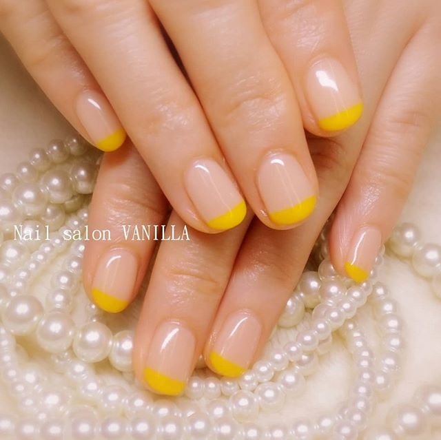 春 シンプル フレンチ ワンカラー ベージュ Nailsalonvanillaのネイルデザイン No ネイルブック