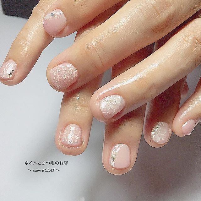 春 入学式 ハンド ホログラム ワンカラー Mikaのネイルデザイン No ネイルブック