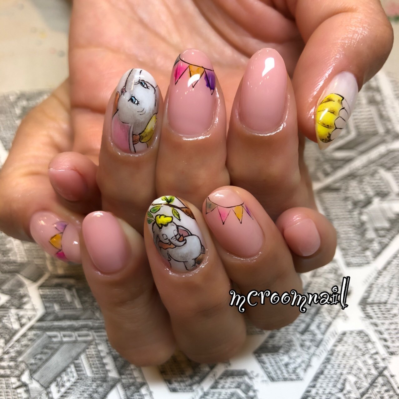 春 オールシーズン ハンド キャラクター ミディアム Mcroomnailのネイルデザイン No ネイルブック