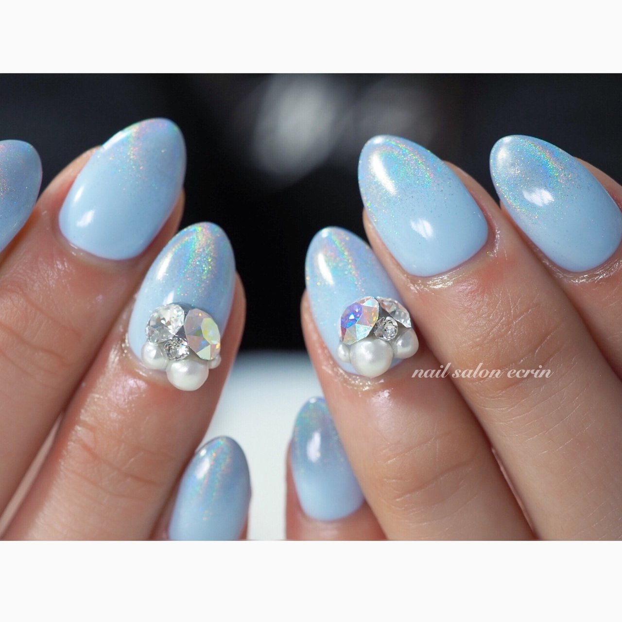 春 夏 ハンド ユニコーン 水色 Nail Ecrinのネイルデザイン No ネイルブック