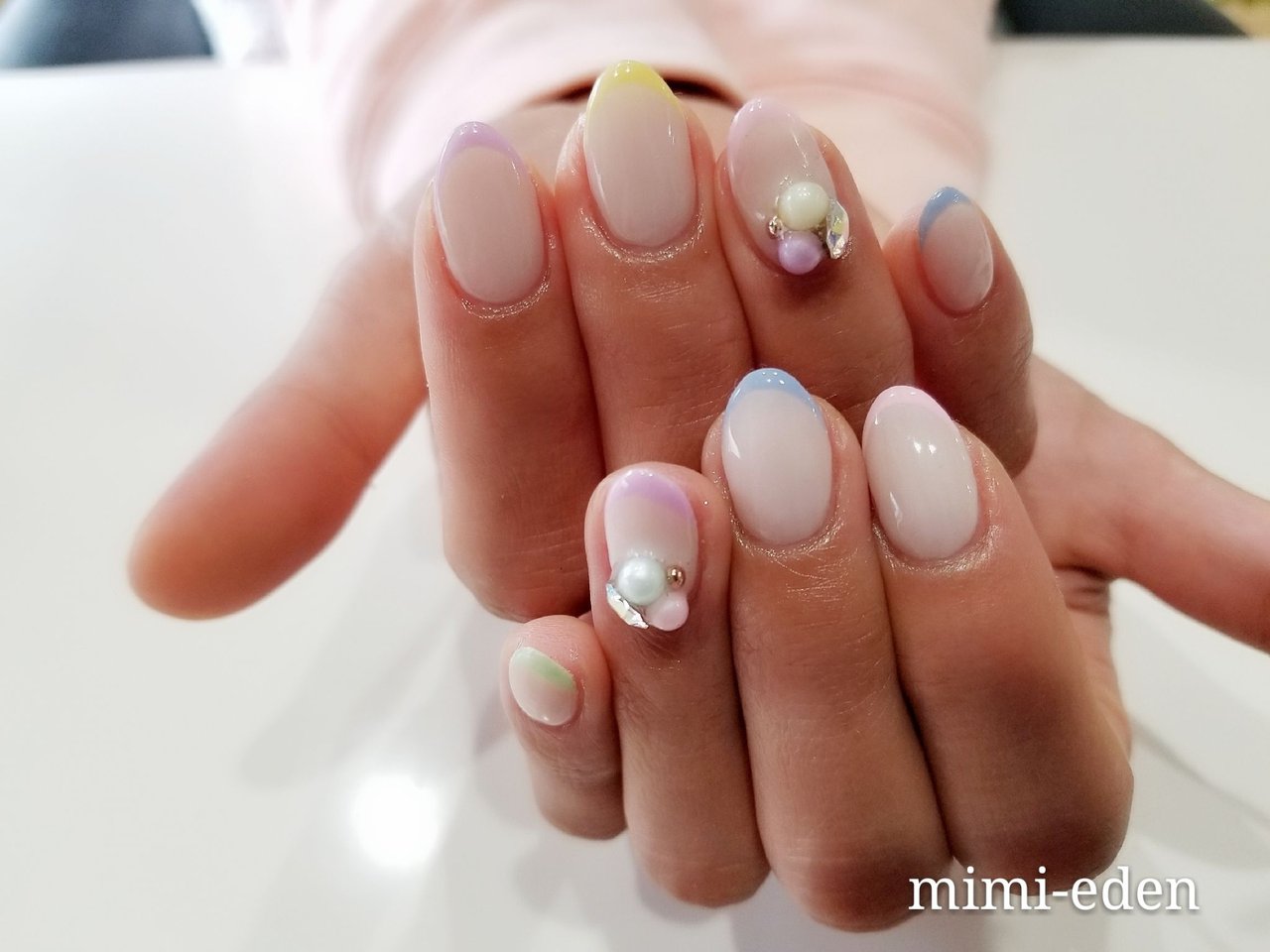 春 夏 デート 女子会 ハンド Nail Mimiedenのネイルデザイン No ネイルブック