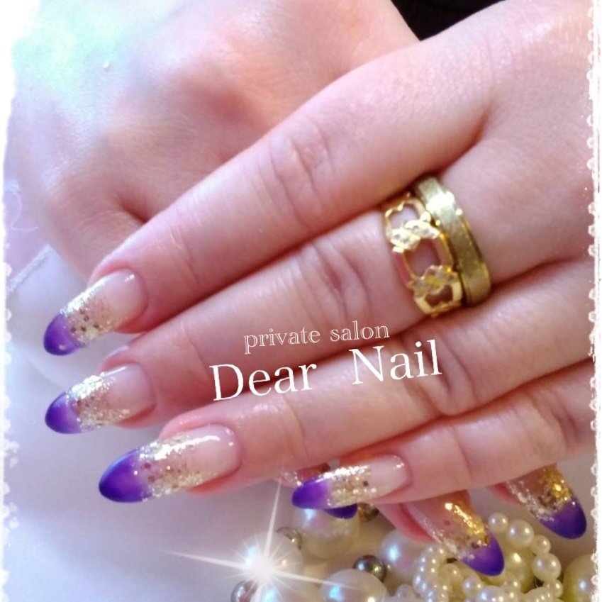 オールシーズン ハンド グラデーション ラメ ロング Dearnail39のネイルデザイン No 4107625 ネイルブック