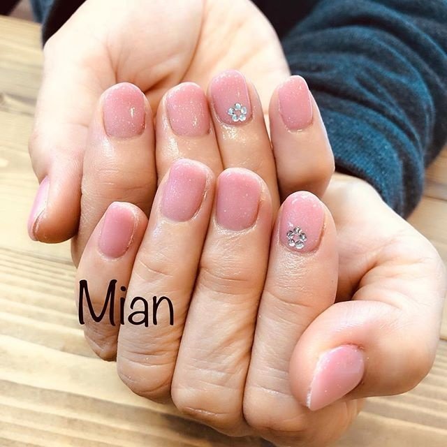 春 オールシーズン ハンド ワンカラー ピンク Nailsalon Mianのネイルデザイン No ネイルブック