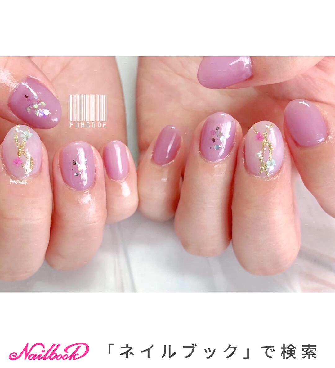 ネイルンページ 春/ハンド/シンプル/ラメ/押し花 - 𝐧𝐚𝐢𝐥 𝐛𝐚𝐬𝐞