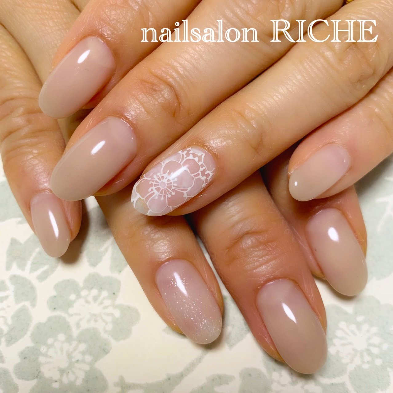 春 オフィス デート ハンド シンプル Nailsalon Richeのネイルデザイン No ネイルブック