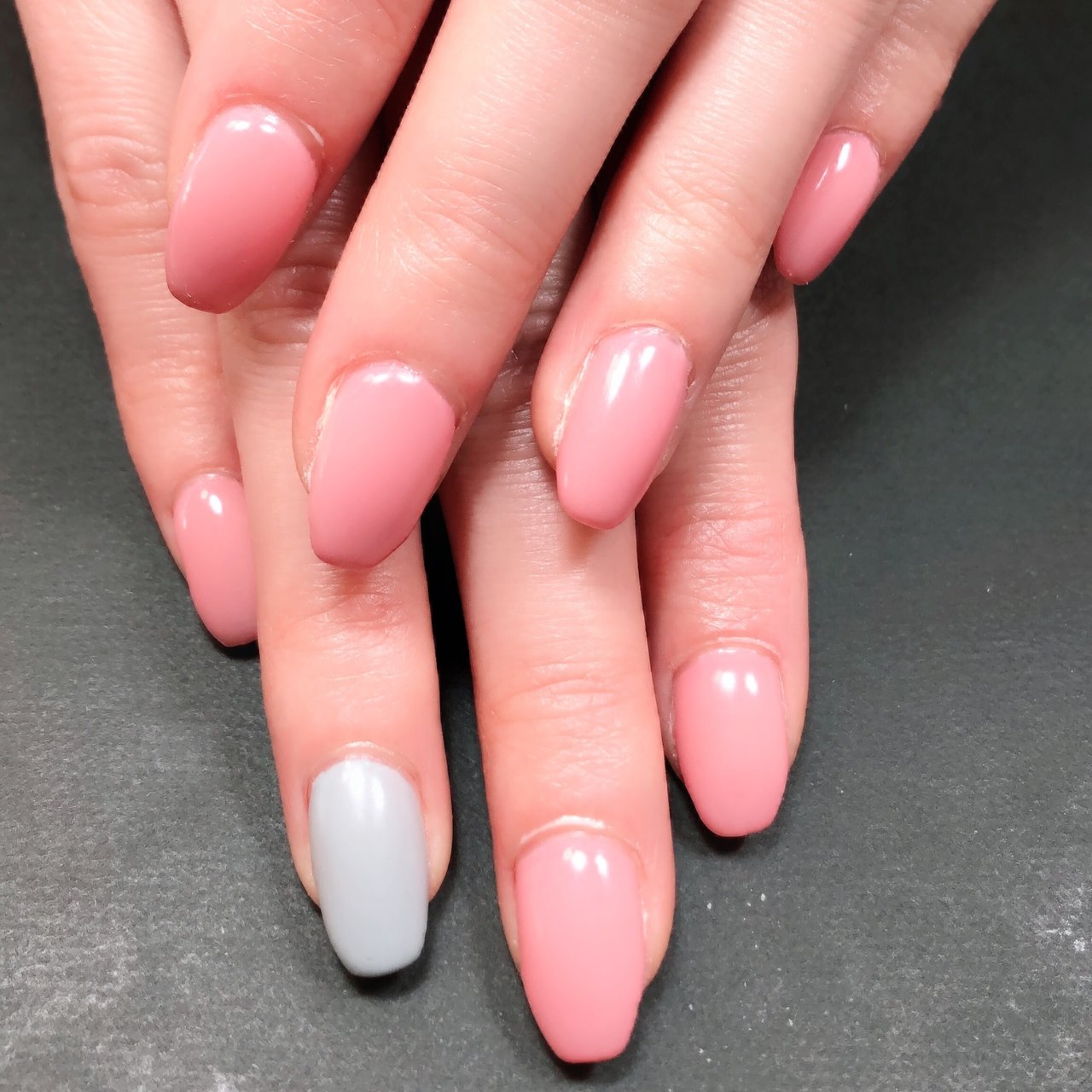 春 ハンド ワンカラー ショート ピンク Makiko Nail Room Mocoのネイルデザイン No 411 ネイルブック