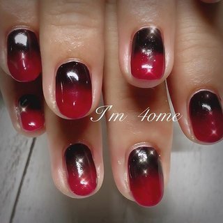 22年 新着順 赤黒グラデのネイルデザイン ネイルブック