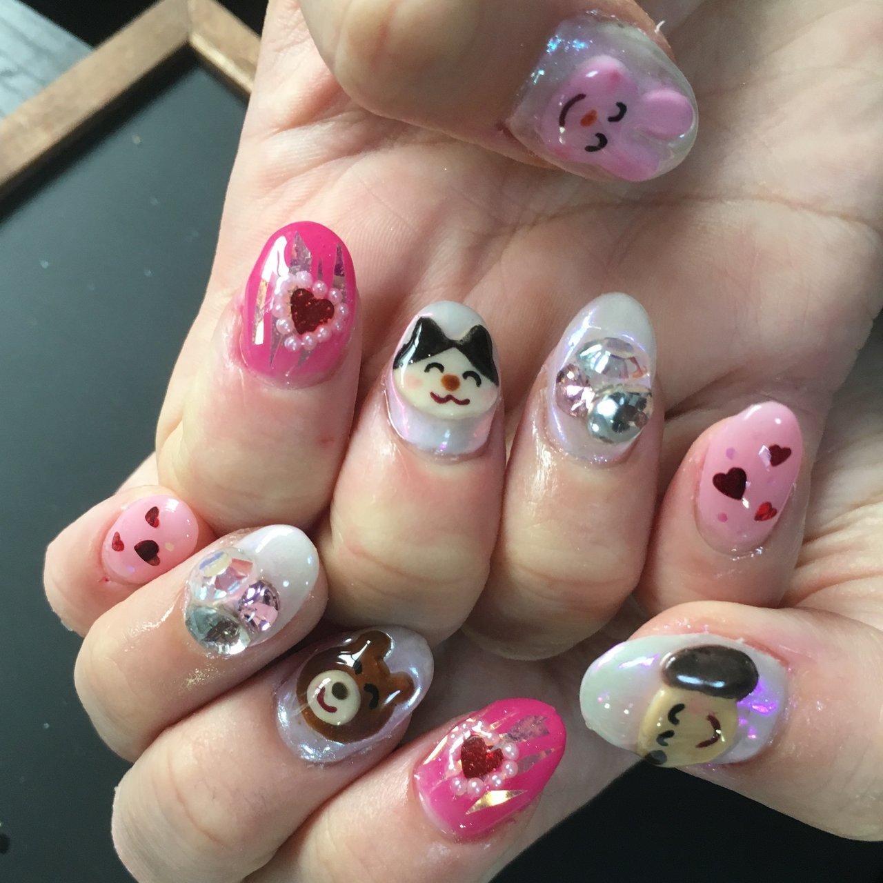 オールシーズン ハンド キャラクター 3d ミディアム Harehi Nailのネイルデザイン No ネイルブック