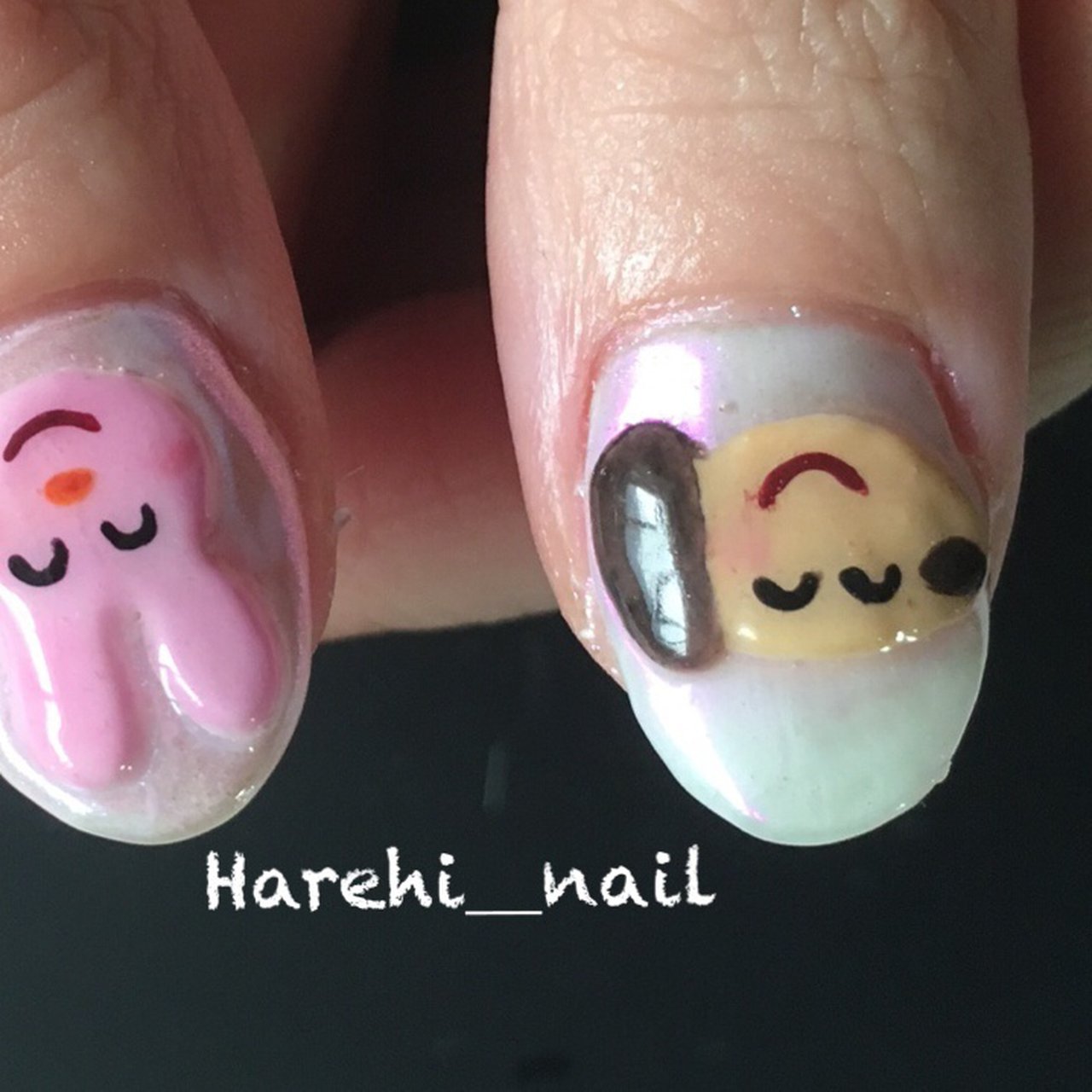 オールシーズン ハンド キャラクター 3d ミディアム Harehi Nailのネイルデザイン No ネイルブック