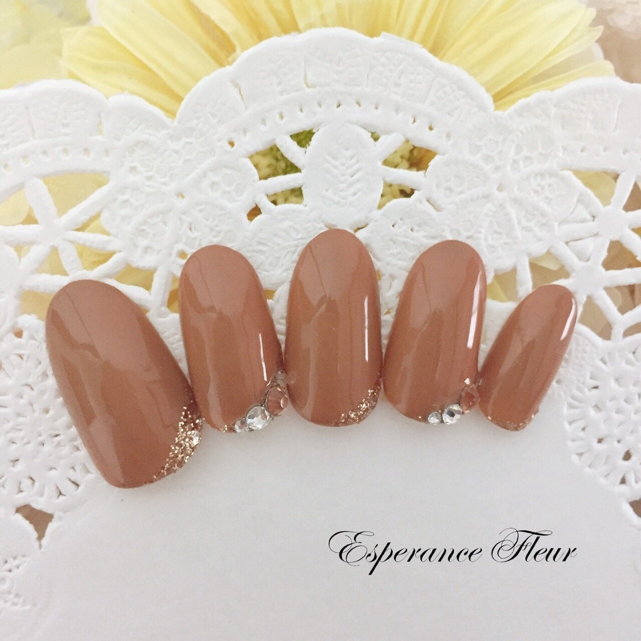 オフィス ブライダル デート 女子会 ハンド Esperance Fleur Nailのネイルデザイン No ネイルブック