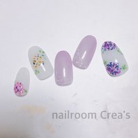 押し花 ドライフラワー 紫陽花ネイルのネイルデザイン 15ページ目 ネイルブック