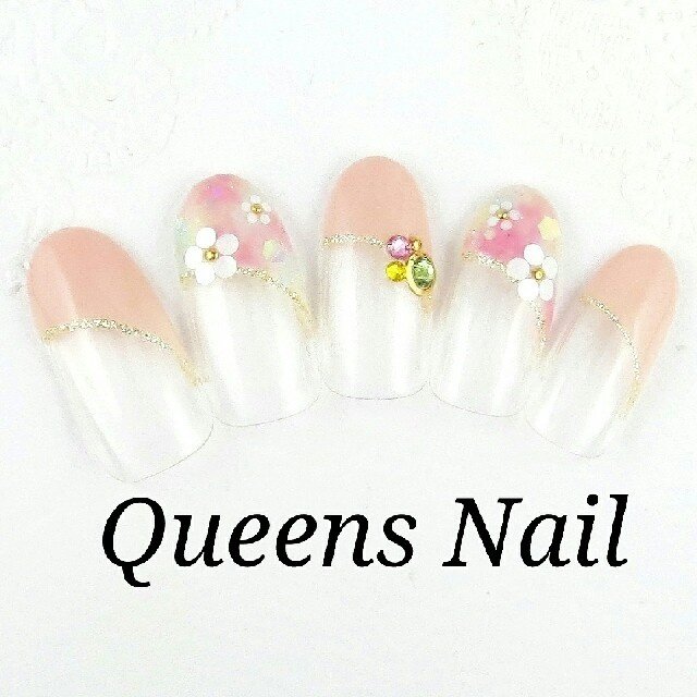 春 オールシーズン オフィス ブライダル フレンチ クイーンズネイルのネイルデザイン No ネイルブック