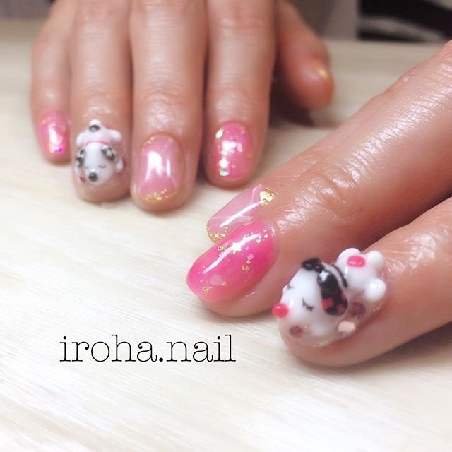 オールシーズン 旅行 ハンド キャラクター タイダイ Iroha Nail Neのネイルデザイン No ネイルブック