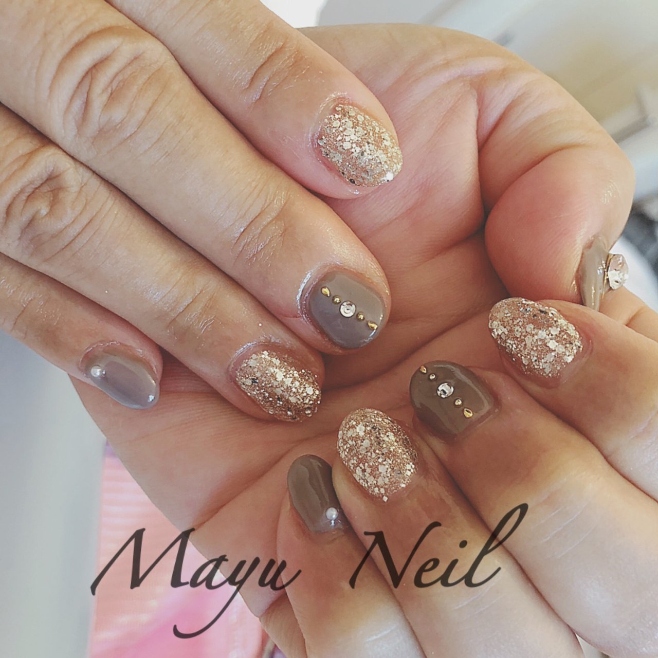 冬 ハンド ラメ ワンカラー ミディアム Mayu Nailのネイルデザイン No ネイルブック