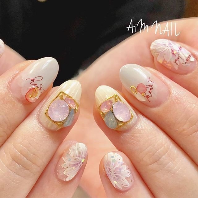 春 入学式 旅行 ブライダル ハンド Aim Nailのネイルデザイン No ネイルブック