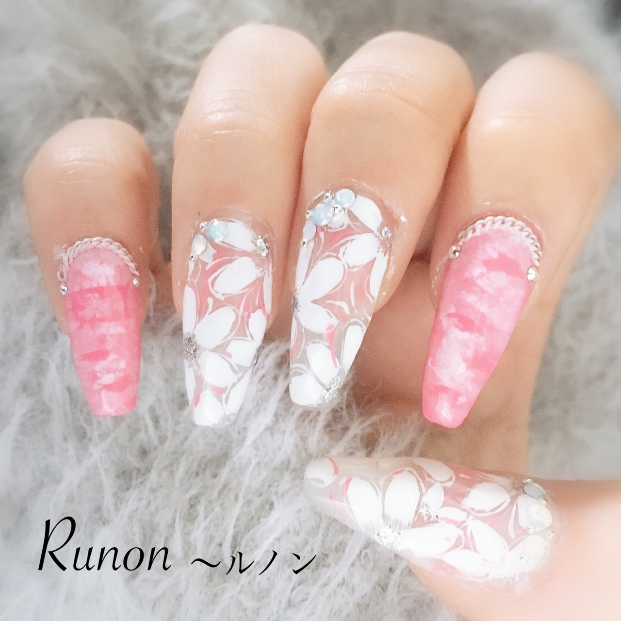 オールシーズン ブライダル デート 女子会 ハンド Runonのネイルデザイン No ネイルブック