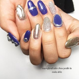 青紫のネイルデザイン ネイルブック